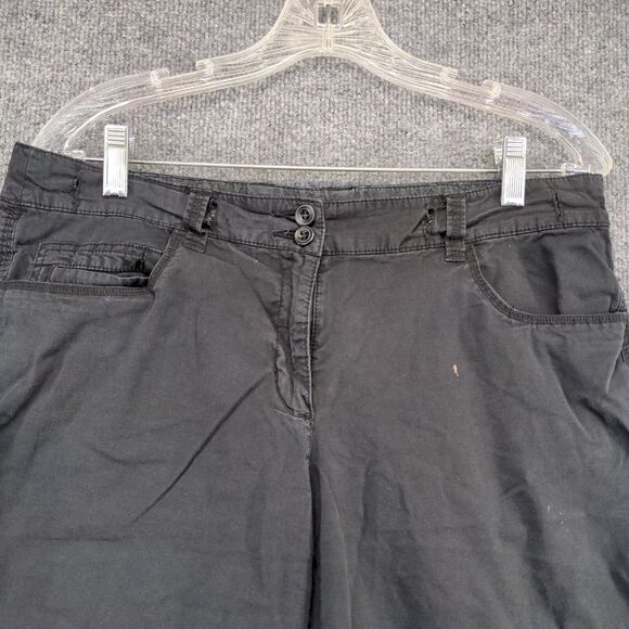 Style & Co. Bermuda Shorts Capris Black Size 12 Cotton Blend Pockets - Picture 6 of 14